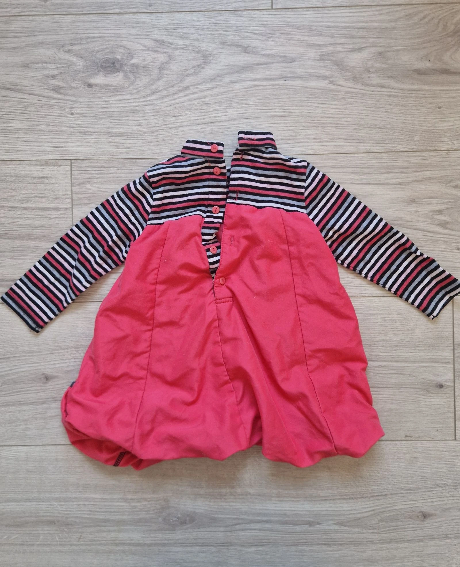 🌈 Jurk met lange mouwen – babymeisje – 18 maanden – goede staat – photo 4